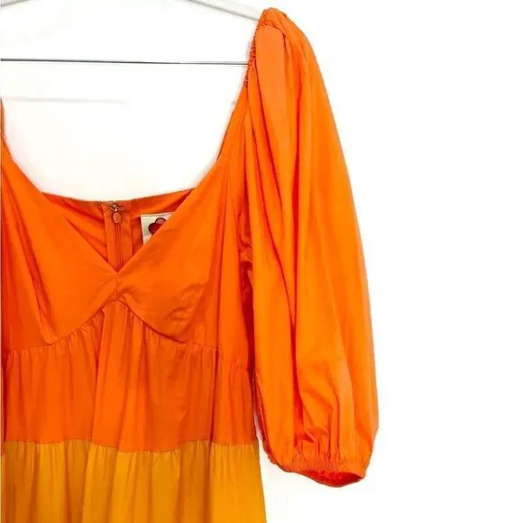 NEW Farm Rio Tiered Colorblocked Maxi Dress